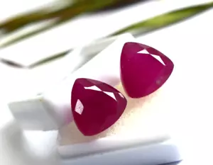 Red Beryl 20-22 Ct Trillion Cut Loose Gemstone Faceted Gemstone GGI Certified - Picture 1 of 7