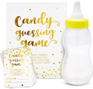 Sparkle and Bash 38 Pieces Big Bottle Baby Shower Candy Guessing Game - Estimate - Picture 1 of 12