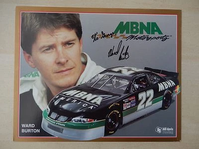 Гоночная гладкая фотография Уорда Бертона с автографом 8 дюймов x 10 дюймов  - Изображение 1 из 3