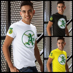 Retro Style 1968 Oakland Athletics A's T Shirt sz S - 3XL New NWOT 3 Colors - Picture 1 of 4