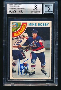1978 OPC MIKE BOSSY Signed Autographed Rookie Card #115 BVG 8 Auto 9 - Picture 1 of 2