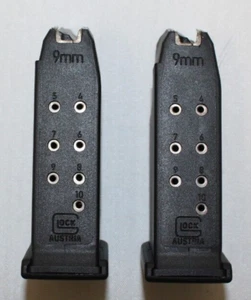 Lot of 2 Glock 26 10 Round Magazines Fits 9 mm - Picture 1 of 2