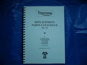 TRIUMPH PRE-UNIT PARTS BOOK FOR 1955 650 & 500 MODELS - Picture 1 of 1