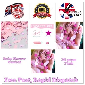 Girl Baby Shower Confetti Table Sprinkles Decorations 30g FREE RAPID POST - Picture 1 of 11
