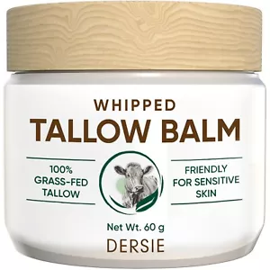 Beef Tallow Balm for Skin Organic: 100% Grass-Fed Whipped Tallow Balm for Deep - Picture 1 of 4