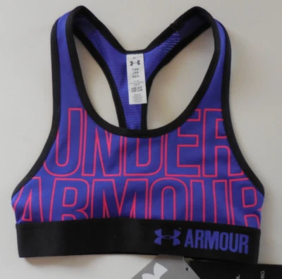 Sujetador Under Armour Niña HeatGear Gráfico Púrpura/Negro/Rojo Talla Juvenil XS Foto 1 de 4