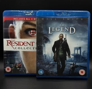 Resident Evil Collection + I Am Legend Apocalyptic Zombie Blu-Ray Movie Bundle - Picture 1 of 5