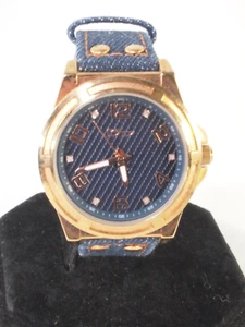 Daniel Steiger Denim and Diamonds Gold Tone Men's Wristwatch 41mm New Battery - Picture 1 of 7