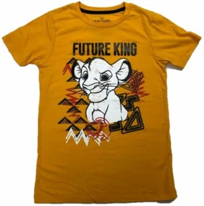 Disney The Lion King Simba "Future King" Yellow T-Shirt Boys Tee - Picture 1 of 3