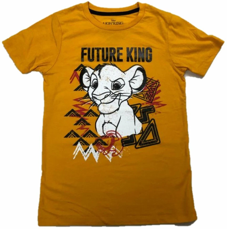 Disney The Lion King Simba "Future King" Yellow T-Shirt Boys Tee - Image 1 of 1