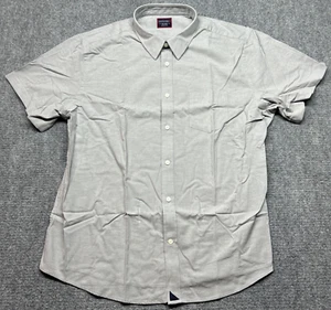 UNTUCKit Bualshirt Herren 2XL grau kurzärmlig geknöpft Baumwolle reguläre Passform neu - Bild 1 von 9