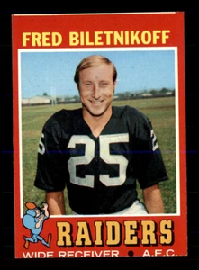 1971 Topps #178 Fred Biletnikoff quasi nuovo - Foto 1 di 2