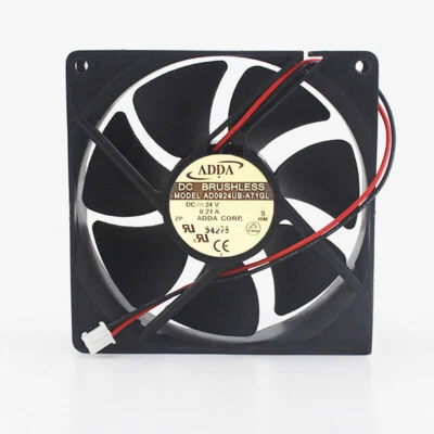 ADDA AD0924UB-A71GL 92mm X 25mm Fan 24V 0.21A DC 60 CFM Bare Leads Fast Shipping - Image 1 of 2