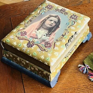 Antico album vittoriano Paillard music box in celluloide - Foto 1 di 24