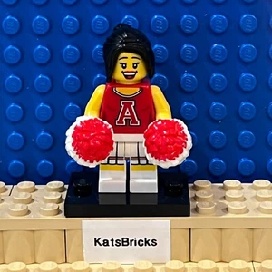 LEGO CMF Series 8 Red Cheerleader Collectible Minifigure complete COMBINED SHIP - Picture 1 of 3