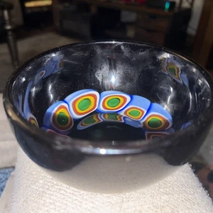 Art Glass Hand Blown 5” Bowl with Millefiori Design - Picture 1 of 4
