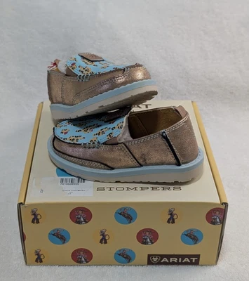 Zapato sin cordones Ariat Lil' Stompers Piper Cruiser leopardo cactus niño pequeño 4 Foto 1 de 4
