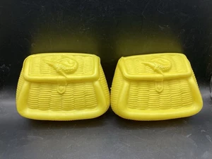 Vintage Children's Play Toy Picnic Fish Basket Pouch Opens & Closes Bundle Of 2 - Picture 1 of 11