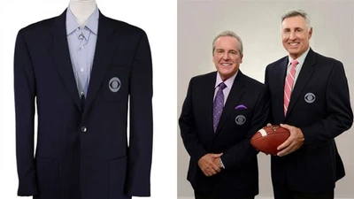 CBS Sports темно-синий блейзер куртка для Gary Danielson на Calvin Klein 42L - Изображение 1 из 4