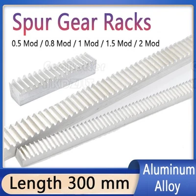 Estantes de engranajes helicoidales 0,5 - 2 módulos 300 mm para enrutador CNC movimiento lineal aleación de aluminio Foto 1 de 4
