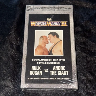 WWF - WrestleMania 3 (VHS, 1998) Hulk Hogan vs Andre Giant Roddy Farewell NEW - Image 1 of 4
