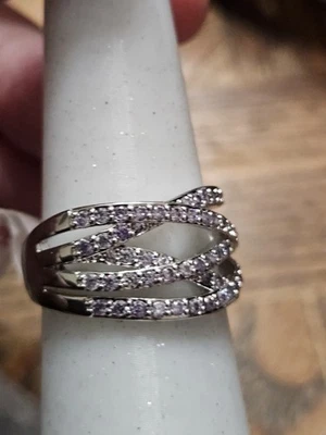 Anillo Bomb Party Talla 11 Chance Of A Lifetime Topacio Lavanda Circonita Chapado en Rodio... Foto 1 de 4