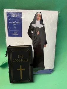Women’s Adult Sister/Nun Costume With Bible purse NEW - Picture 1 of 1
