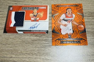 Kyshawn George 2 Card RC Lot TC Freshman Fabric Auto #75 Obsidian Orange #125 - Picture 1 of 6