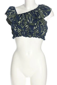 ZARA Top recortado Mujeres Top Talla EU 36 azul-amarillo pálido look casual - Imagen 1 de 5