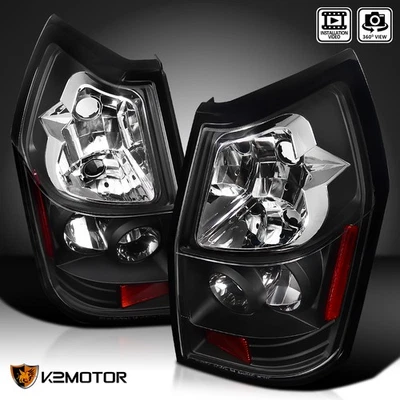 Black Fits 2005-2008 Dodge Magnum Tail Lights Brake Lamps Pair Left+Right 05-08 - Image 1 of 4