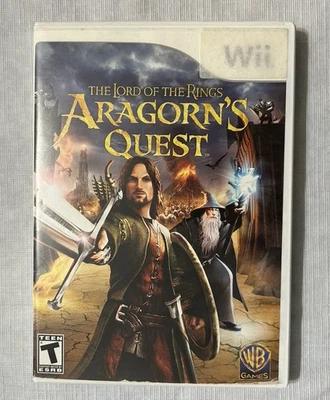 El Señor de los Anillos LOTR Aragorn's Quest (Nintendo Wii) Completo Con Manual Foto 1 de 4