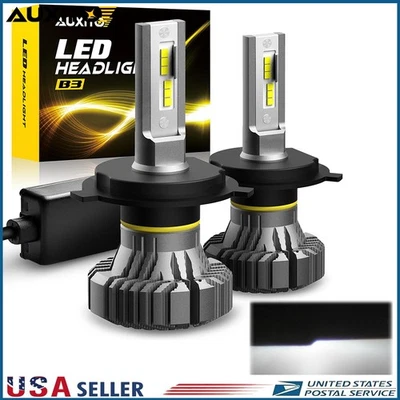 AUXITO H4 9003 LED Headlight Bulbs Conversion Kit High Low Beam 6500K White D - Image 1 of 4