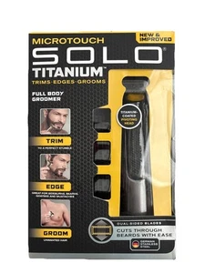 MicroTouch Solo Titanium Rechargeable Beard & Body Razor Trims Edges Grooms - Picture 1 of 4