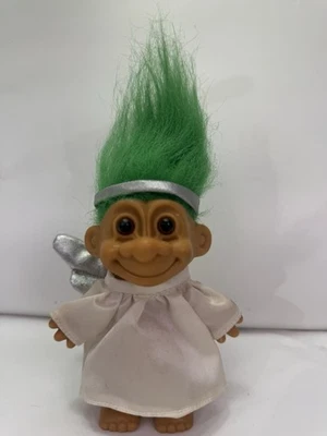 *VINTAGE* Muñeca Troll RUSS 5" Años 90 - Ángel, Pelo Verde - #18280 Foto 1 de 4
