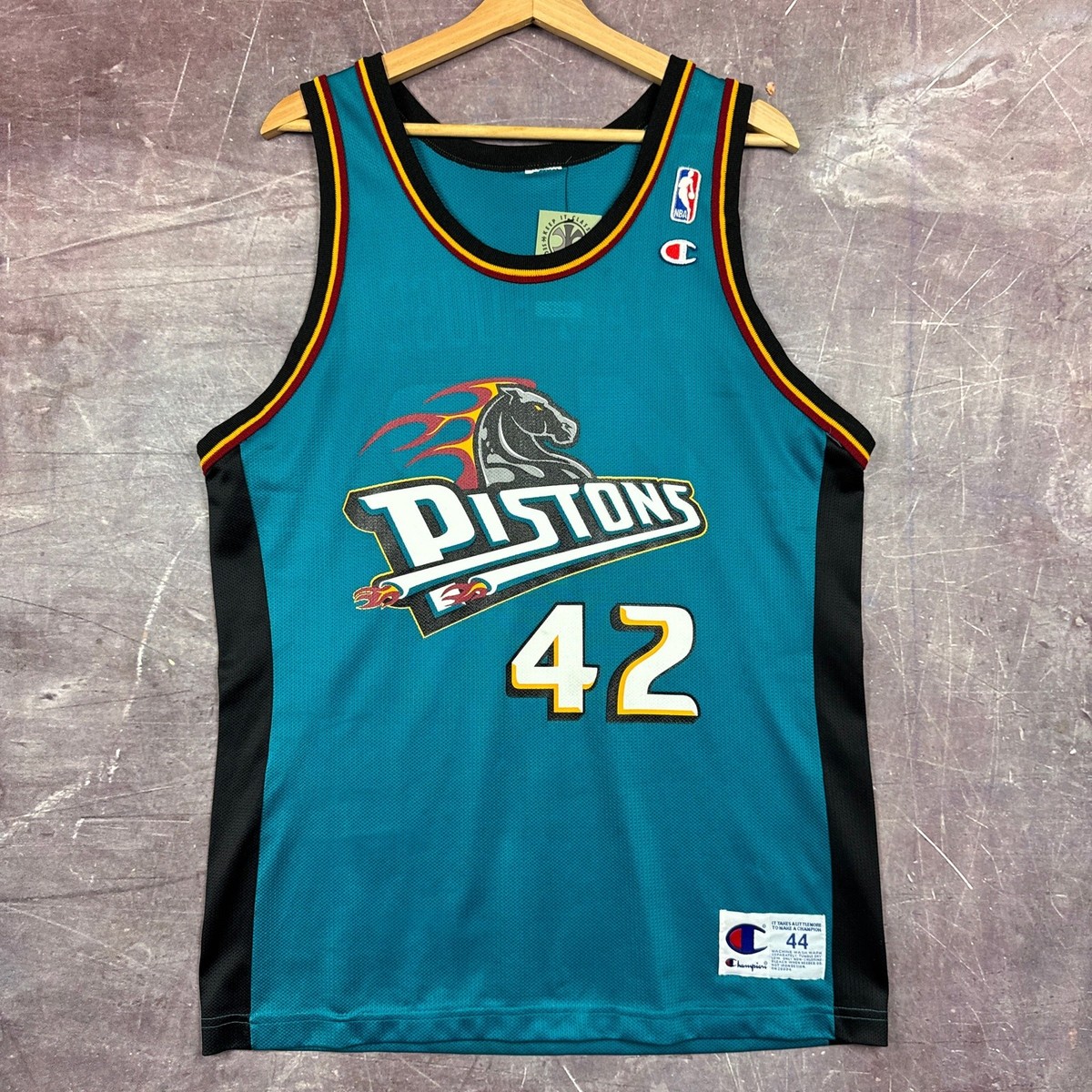90s Champion NBA PISTONS ユニフォーム ゲームシャツ Champion Detroit Pistons NBA Jerseys for sale | eBay