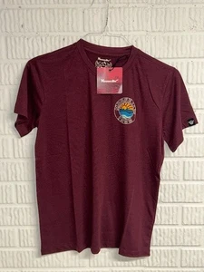 Moosejaw Women's  Organic Cotton Short Sleeve T-Shirt Wine Size Medium New - Picture 1 of 4