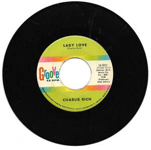 CHARLIE RICH-GROOVE 0032 ROCKABILLY 45 RPM LADY LOVE B/W WHY, OH WHY M- CLEAN - Imagen 1 de 1