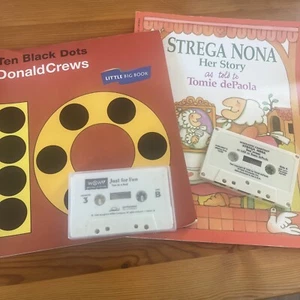 10 Black Dots & Strega Nona With Cassette Tape Classroom Listening Center Math - Bild 1 von 4