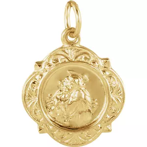 St. Anthony Medal In 14K Yellow Gold - Picture 1 of 2