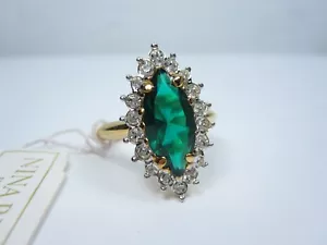 Nina Ricci Ring vergoldet mit Swarovski Kristallen - Größe 6 - 6151 - Bild 1 von 4