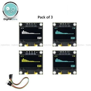 3 Stück OLED Display 0,96" I2C 128x64 BLAU GELB WEISS LCD - Arduino Pi - GETESTET - Bild 1 von 9
