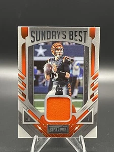 2022 Panini Playbook Joe Burrow Patch Sunday’s Best /99 #SB-7 Bengals - Picture 1 of 2