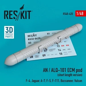 AN/ALQ-101 ECM Pod Short F-4 Jaguar A-7 F-5 F-111 1/48 Impresión 3D ResKit RS48-0420 - Imagen 1 de 3