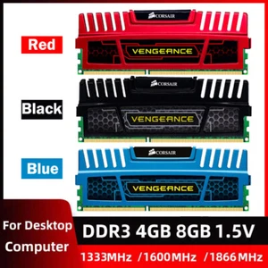 CORSAIR PC 4GB 8GB RAM DDR3 1333 1600 1866MHZ 240PIN Desktop memory DIMM - Picture 1 of 8