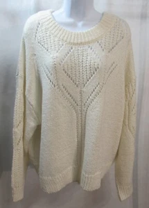 Suéter Old Navy Pointelle Off-White Talla 2X Para Mujer Nuevo - Imagen 1 de 6