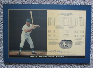 VINTAGE DUKE SNIDER LIMITED  AUTOGRAPH​ SIGNED PLAQUE COPE COLLECTION JSA COA - Picture 1 of 5