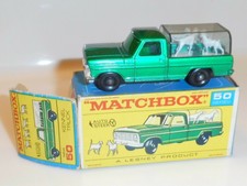 VINTAGE MATCHBOX 50 KENNEL TRUCK REG WHEEL W/ OB (20-A06)
