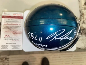 Mini Casco Águilas Autografiado Firmado Ronald Darby Superbowl con JSA TPA - Imagen 1 de 7