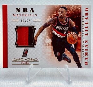 2013-14 Panini National Treasures NBA Material 01/25 Damian Lillard #20