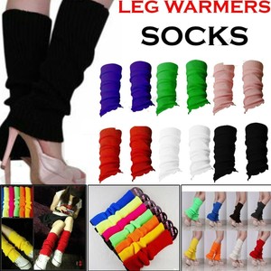 GIRLS WOMENS LEG WARMERS FOOTLESS SLOUCH SOCKS DANCE BALLET FANCY DRESS HEN STAG
